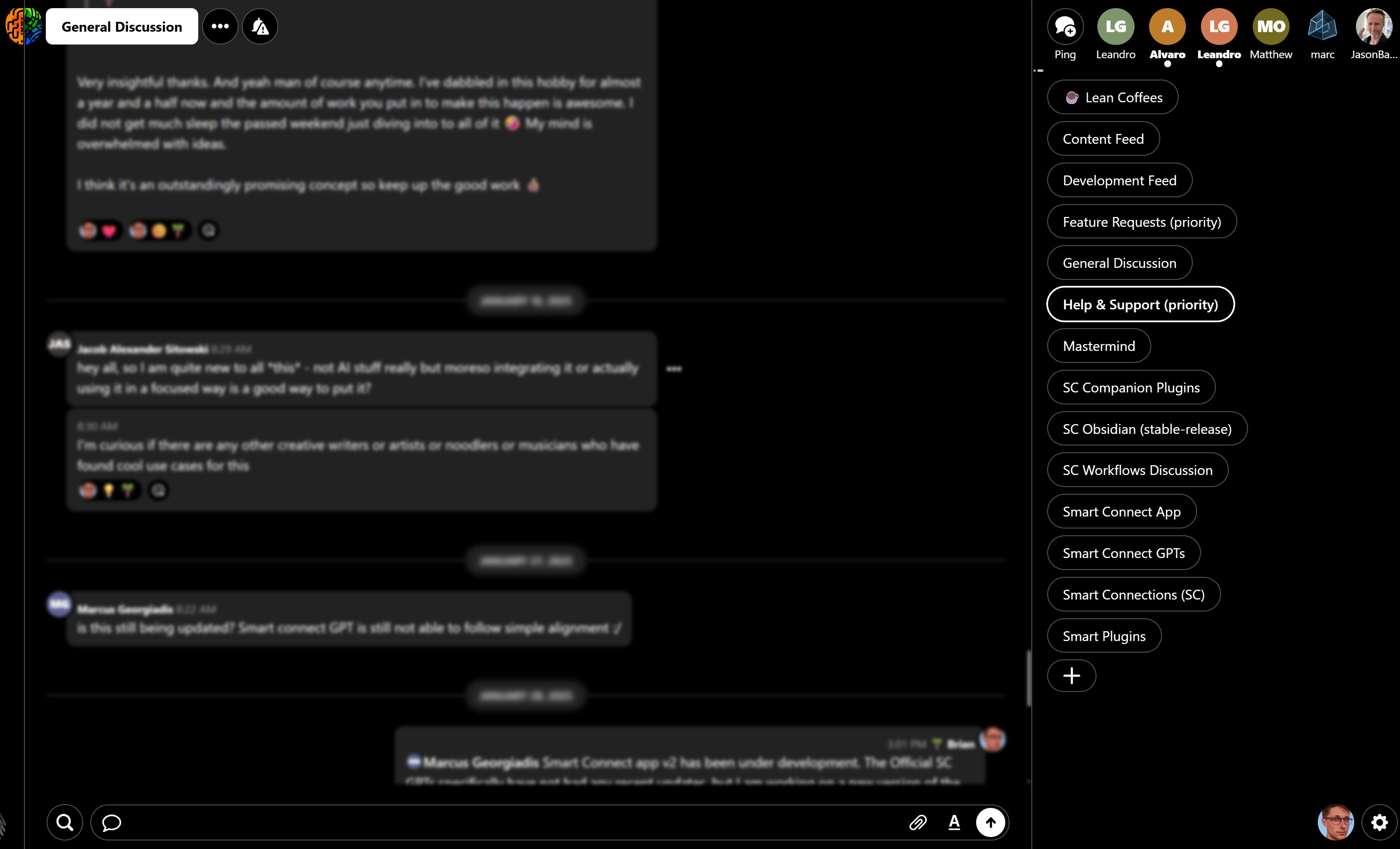 Supporter-only private chat screenshot