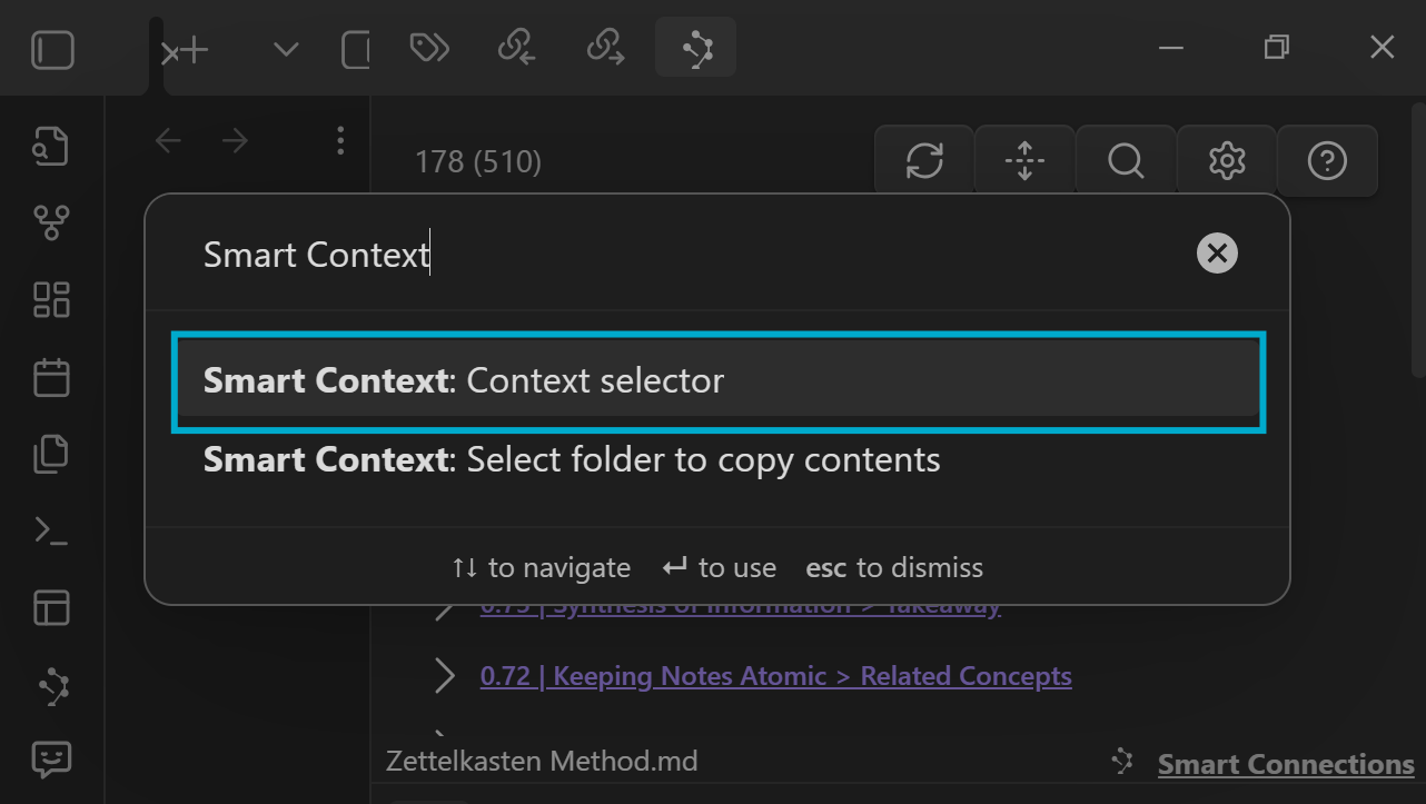 Open Context Selector
